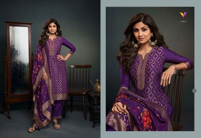 Shilpa 9 By Vatsam Viscose Dola Embroidery Readymade Suits Wholesalers In Delhi